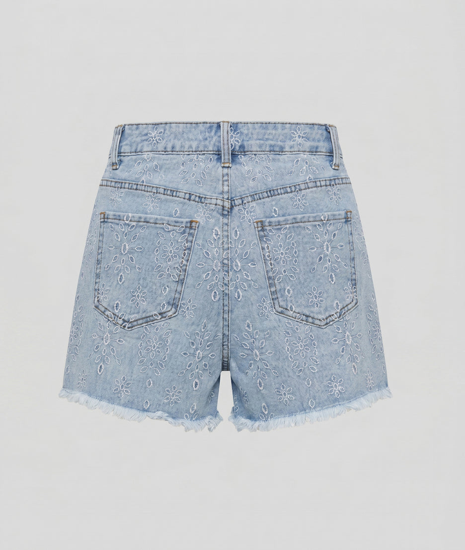 Short court Rosace jean clair dos — marque Carnaby