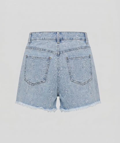 Short court Rosace jean clair dos — marque Carnaby