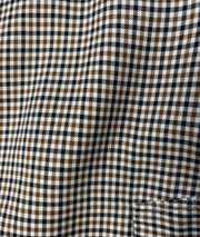 Trench long à carreaux choco femme avec fermeture boutonnée
