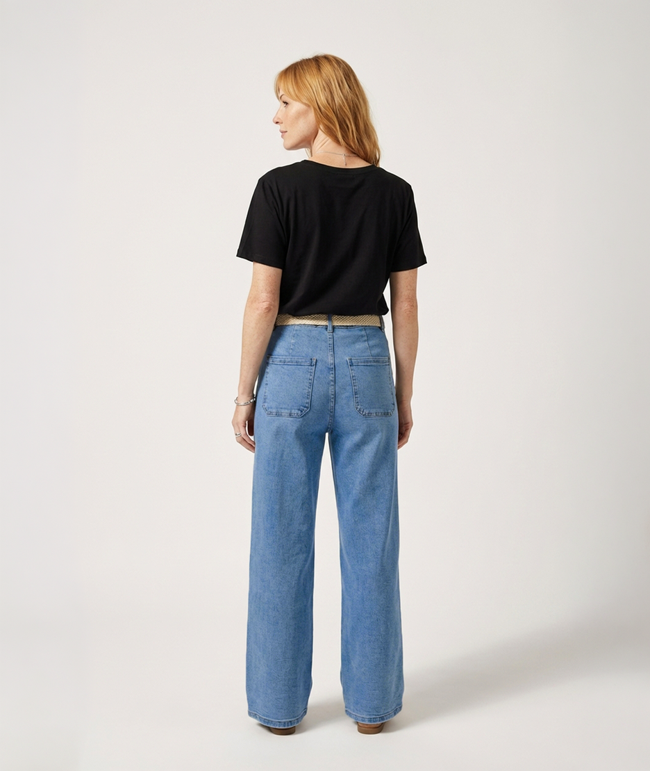 T-shirt Adrianna uni - noir