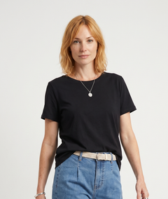 T-shirt Adrianna uni - noir