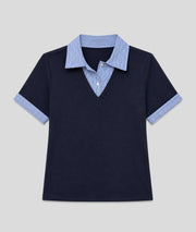 T-shirt Cécile marine face — marque Carnaby