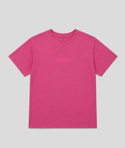 T-shirt Iconic à inscription rose face