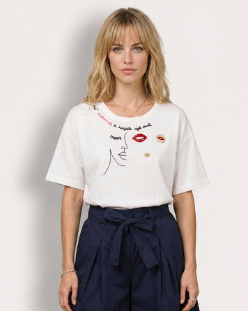 T-shirt Lina blanc face — marque Carnaby