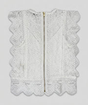 Top Macra en dentelle blanc dos