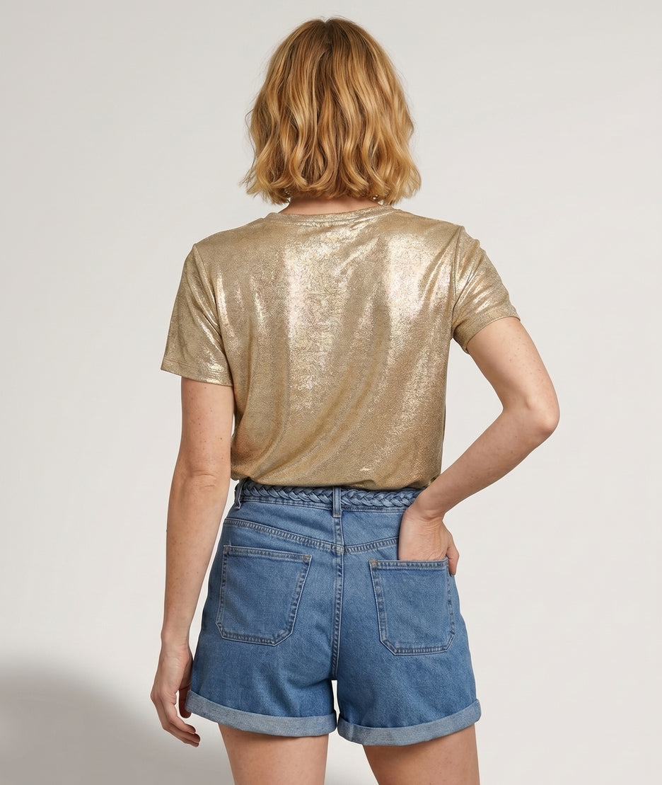 T-shirt Modale jaune dos — marque Carnaby