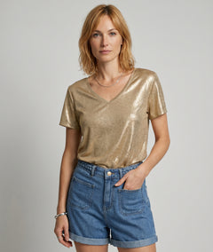 T-shirt Modale jaune face — marque Carnaby
