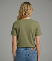 T-shirt Monday à inscription kaki dos