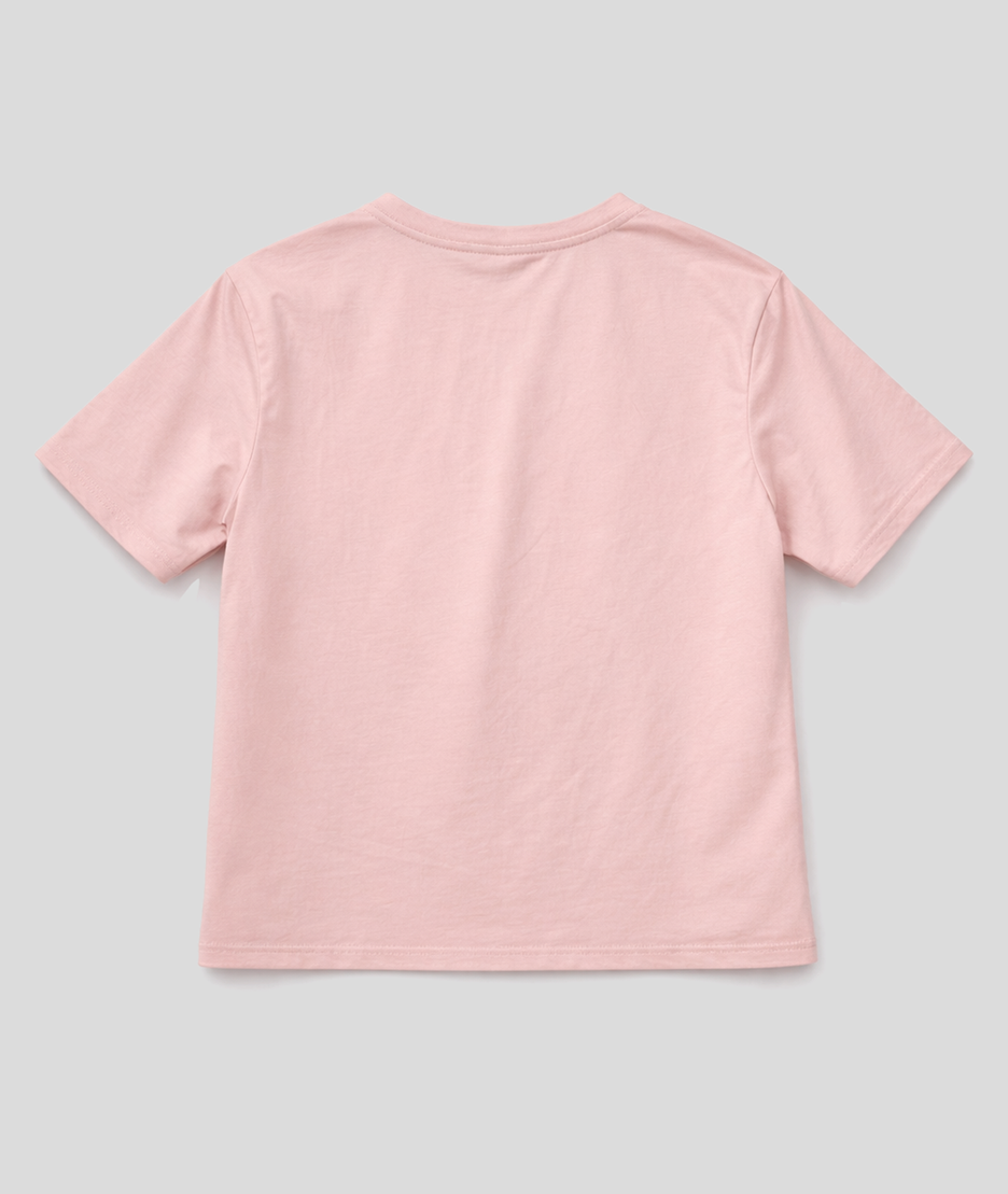 T-shirt Monday à inscription - rose