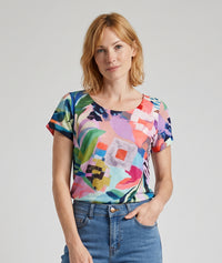 T-shirt Occita imprimé abstrait - multi