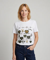 T-shirt Orso à motifs - beige