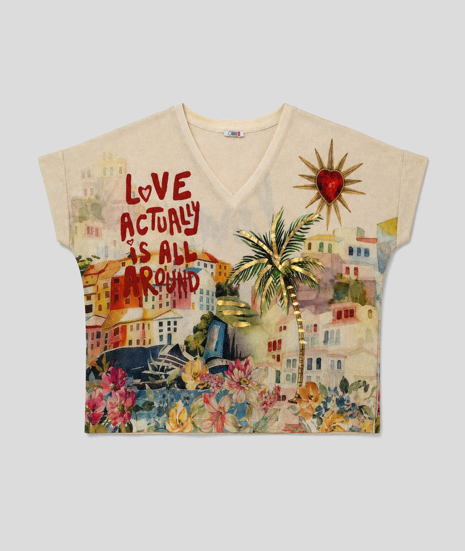 T-shirt Palma blanc face — marque Carnaby