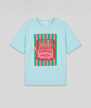 T-shirt Sardine turquoise face — marque Carnaby