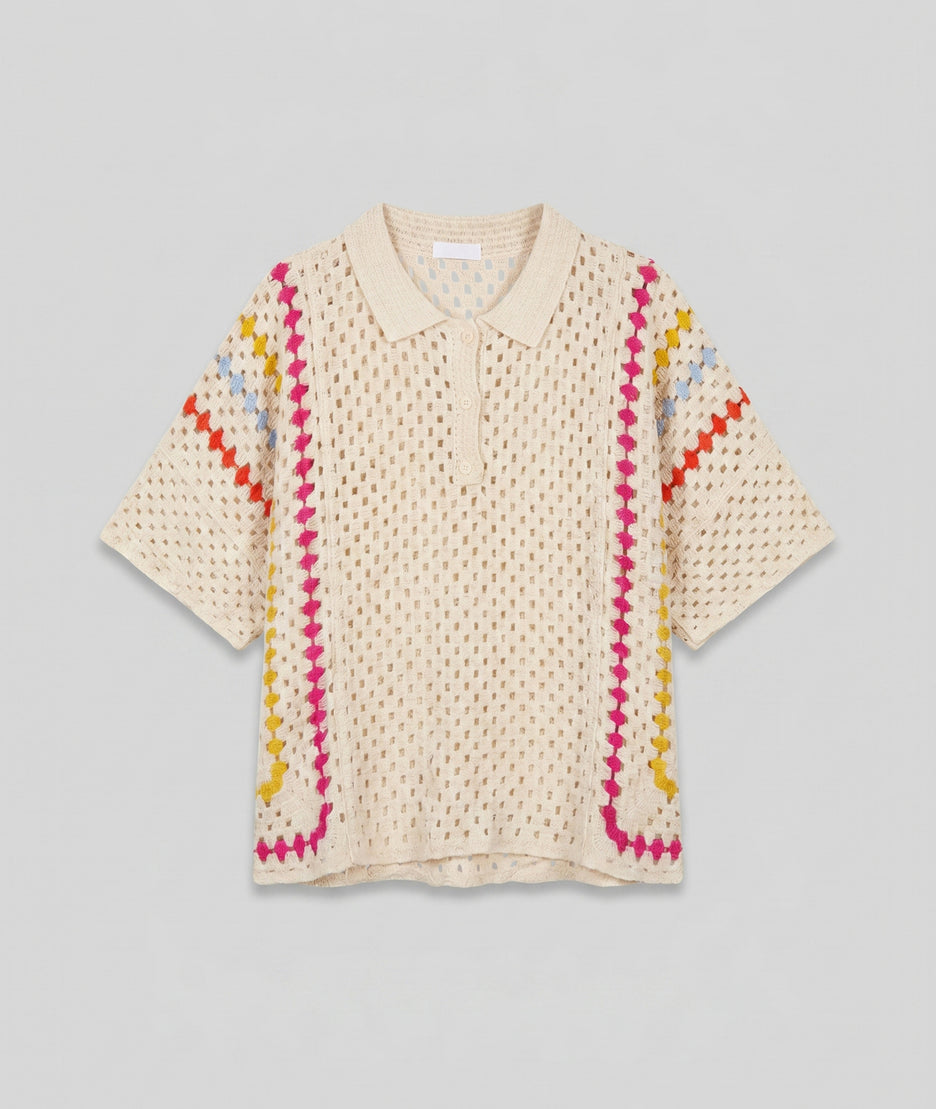 T-shirt Lison beige face — marque Carnaby