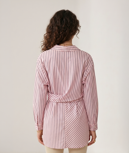 Tunique à rayures Melina - rose