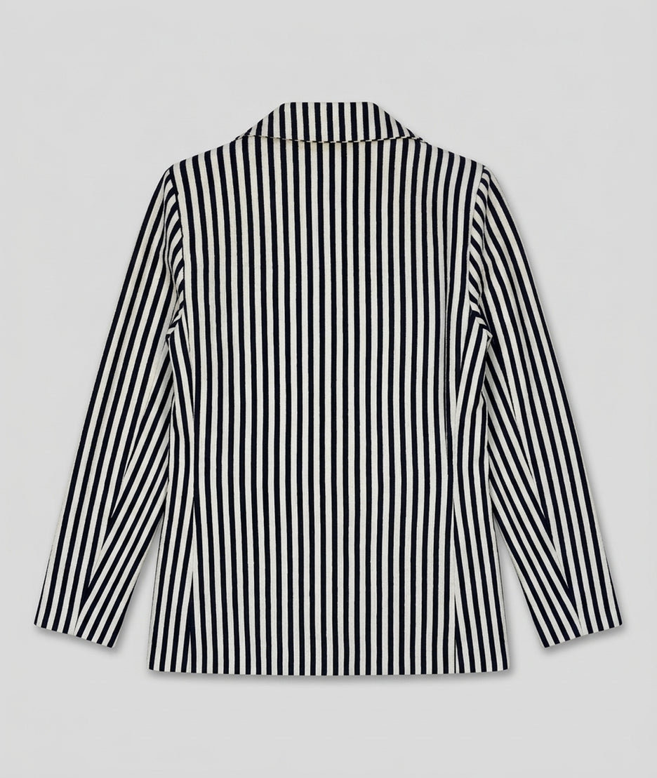 Veste Angelina blazer à rayures marine dos