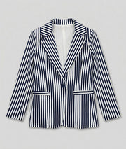 Veste Angelina blazer à rayures marine face
