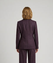 Veste blazer femme à rayures bordeau Cindy – Carnaby
