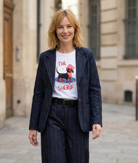 Veste Cindy blazer à rayures - marine