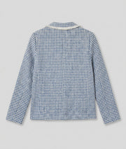 Veste Coralie blazer en tweed ciel dos