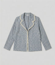 Veste Coralie blazer en tweed ciel face