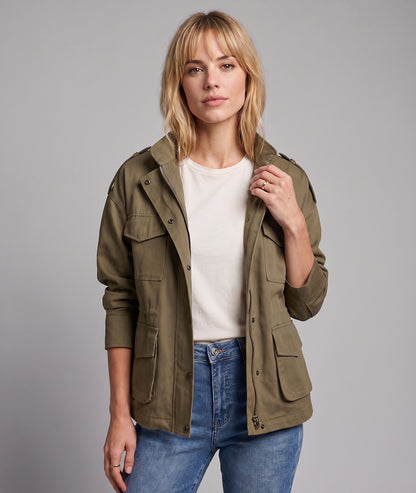 Veste Kaki esprit saharienne kaki face