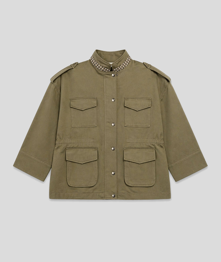 Veste Kaki esprit saharienne kaki face