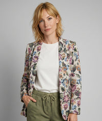 Blazer Lorene motif fleuri - ecru