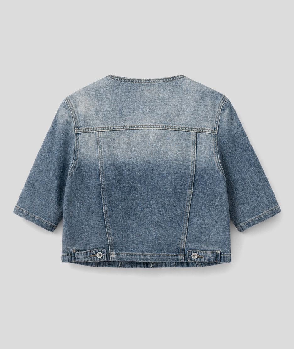 Veste Louisa manches courtes jean dos