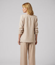 Blazer Stella manches plissées beige dos