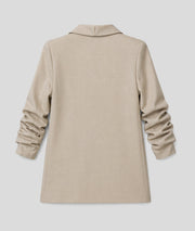 Blazer Stella manches plissées beige dos